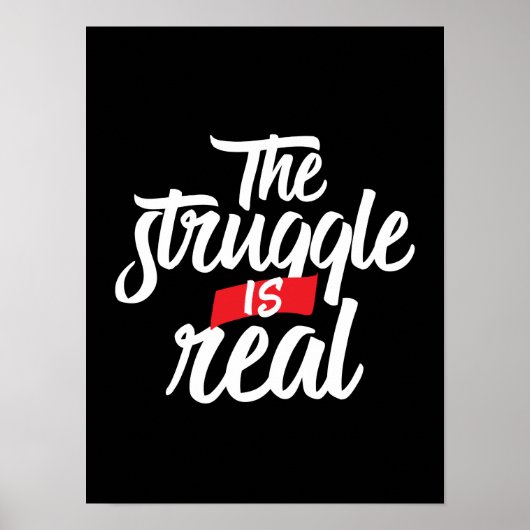 Het struikelblok is echt hard werken en is moeilij poster (Voorkant)