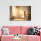 Het studiovenster ballerina canvasprint canvas afdruk (Insitu (Woonkamer))