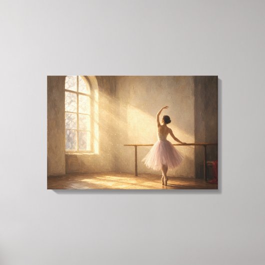 Het studiovenster ballerina canvasprint canvas afdruk (Voorkant)