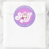 Het stuif ronde sticker (Tas)