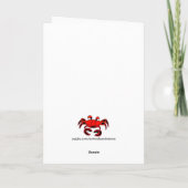 Het Stuk van de krab van me Wenskaart Kaart (Achterkant)