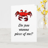 Het Stuk van de krab van me Wenskaart Kaart (Gele Bloem)