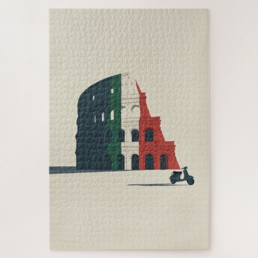 Het "Stukje Rome"Architecturaal Legpuzzel Kunst (Verticaal)