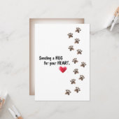 Het sturen van een beker voor je hartspet verloor  kaart (Voorkant / Achterkant in situ)