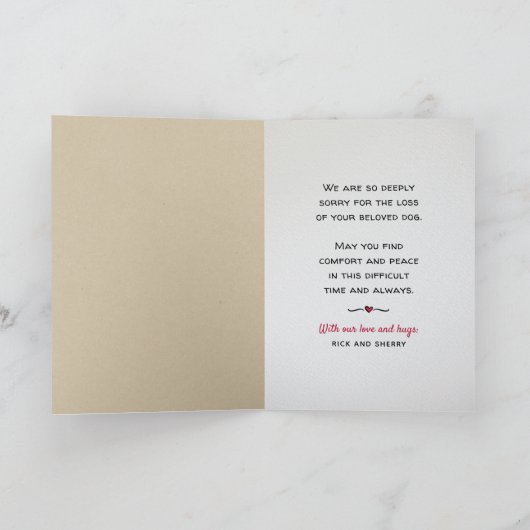 Het sturen van een beker voor je hartstikke hond v kaart (Binnen)