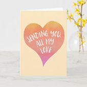 Het sturen van je liefde Waterverf Get Well Soon E Kaart (Gele Bloem)