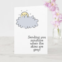 Het sturen van u Sunshine - Schattig Get Well Kaar