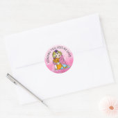 Het sturen van u Veel Liefde Classic Ronde Sticker (Envelop)