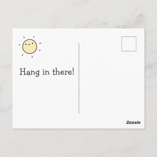 Het sturen van u zonneschijn - Schattig Get Well B Briefkaart (Achterkant)