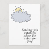 Het sturen van u zonneschijn - Schattig Get Well B Briefkaart (Voorkant)