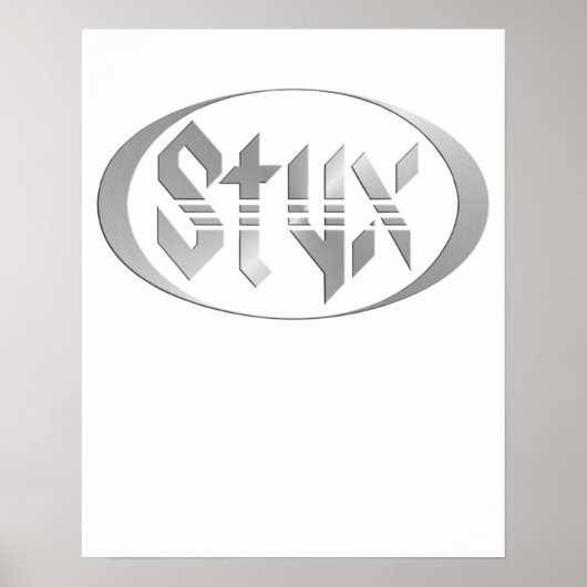 Het STYX band grafische muziekcadeau voor ventilat Poster (Voorkant)