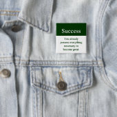 Het succes begint binnen van vierkante button 5,1 cm (In situ)