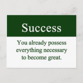 Het succes begint van binnen briefkaart (Voorkant)