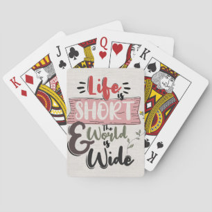 Het succes citeert de wereld breed is pokerkaarten