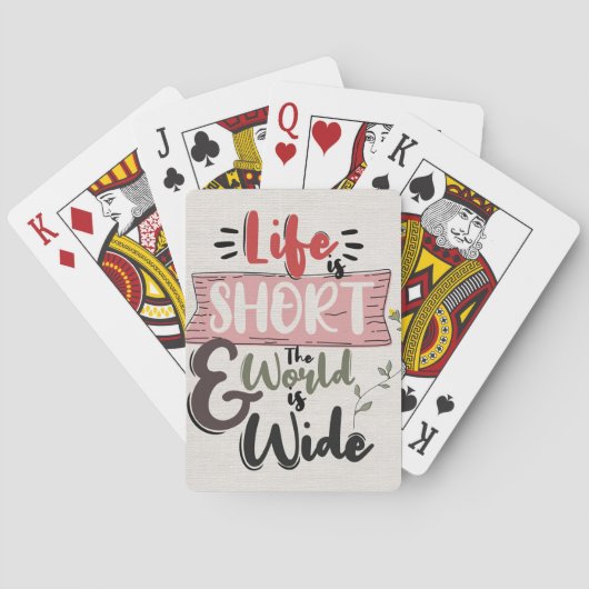 Het succes citeert de wereld breed is pokerkaarten (Achterkant)