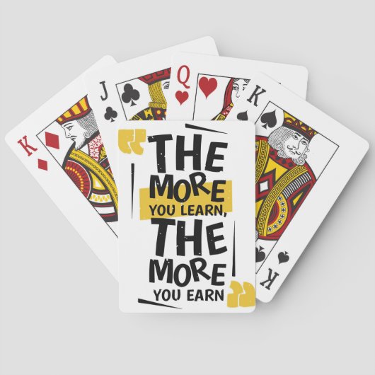 Het succes citeert meer u leert pokerkaarten (Achterkant)