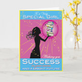 Het Succes van het Meisje van de ster Kaart (Gele Bloem)