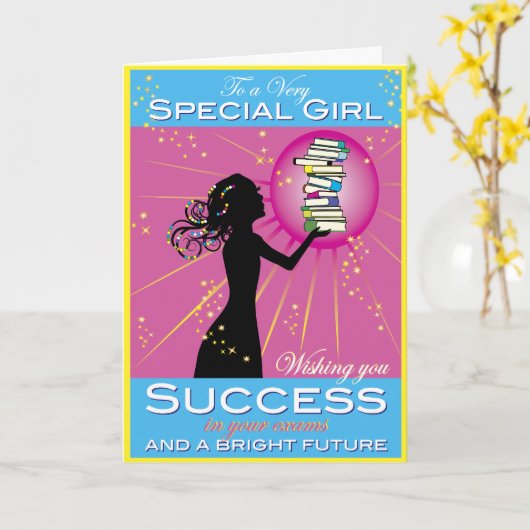 Het Succes van het Meisje van de ster Kaart (Gele Bloem)