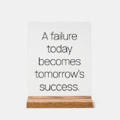Het succes van morgen Acryl Teken Bord (Voorkant)