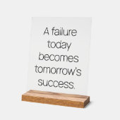 Het succes van morgen Acryl Teken Bord (Hoek)