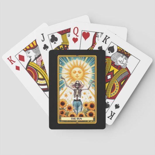 Het Sun Skeleton Tarot Kaart Poker Deck (Achterkant)