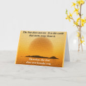 Het Sun Wenskaart Kaart (Gele Bloem)