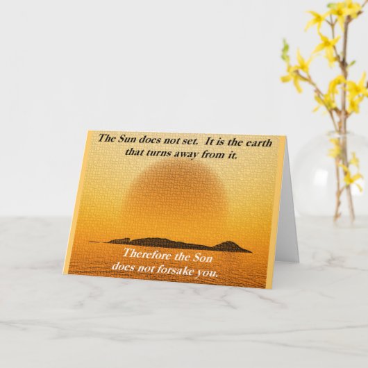 Het Sun Wenskaart Kaart (Gele Bloem)