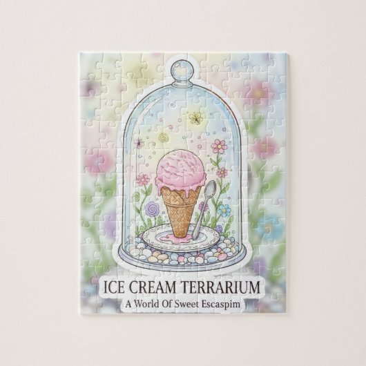Het Sundae-heiligdom | Ijs Terrarium Legpuzzel (Verticaal)