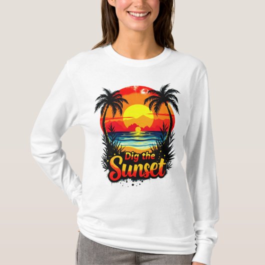 Het Sunset Volleybal t-shirt - Perfect voor fans (Voorkant)