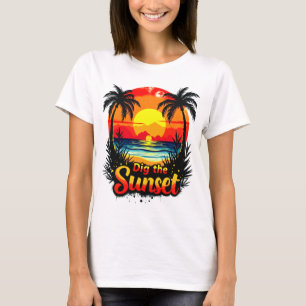 Het Sunset Volleybal t-shirt - Perfect voor fans