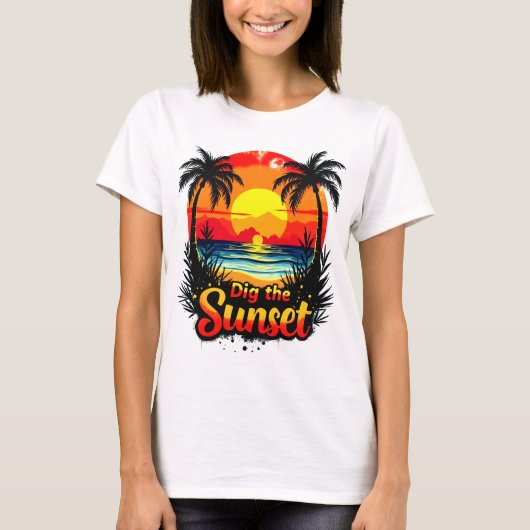 Het Sunset Volleybal t-shirt - Perfect voor fans (Voorkant)