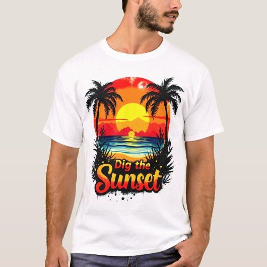 Het Sunset Volleybal t-shirt - Perfect voor fans (Voorkant)