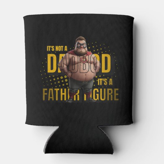 Het Super Dad-lichaam: het is een vaderfiguur! Blikjeskoeler (Achterkant)