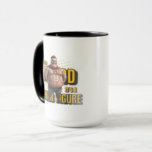 Het Super Dad-lichaam: het is een vaderfiguur! Mok (Voorkant links)