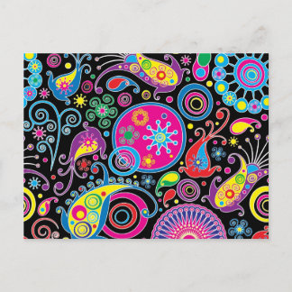 Het super Funky Patroon van Paisley Briefkaart