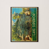 Het superieure gespiegelde Rocks meer Legpuzzel (Verticaal)