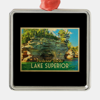 Het superieure gespiegelde Rocks meer Metalen Ornament