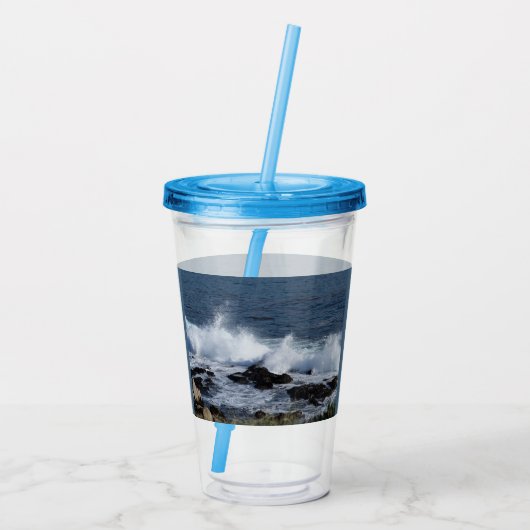 Het surf van de Stille Oceaan Acryl Drinkbeker (Achterkant)