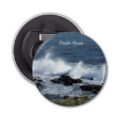 Het surf van de Stille Oceaan Button Flesopener (Voorkant)