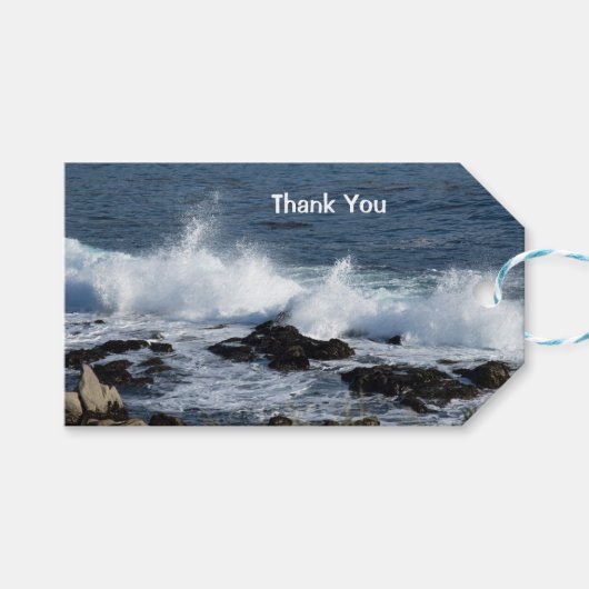 Het surf van de Stille Oceaan Cadeaulabel (Voorkant (Horizontaal))