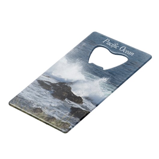 Het surf van de Stille Oceaan Creditkaart Flessenopener (Voorkant Gekanteld)