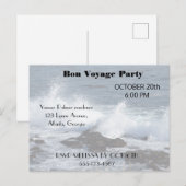 Het surf van de Stille Oceaan Uitnodiging Briefkaart (Voorkant / Achterkant)