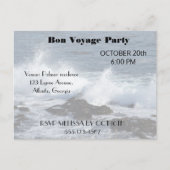 Het surf van de Stille Oceaan Uitnodiging Briefkaart (Voorkant)