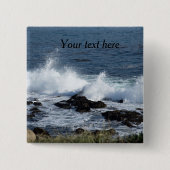 Het surf van de Stille Oceaan Vierkante Button 5,1 Cm (Voorkant)