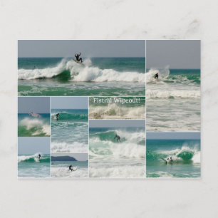 Het surfen Fistral Newquay Cornwall Wipeout Briefkaart