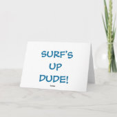 het surfen santa feestdagen kaart (Achterkant)