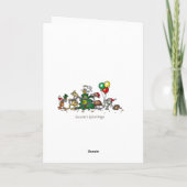 Het surfen santa feestdagen kaart (Achterkant)