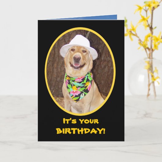 Het surfen/Strand/OceaanVerjaardag Kaart (Gele Bloem)