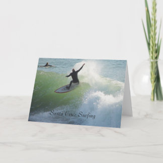 Het Surfen van Cruz van de kerstman Kaart