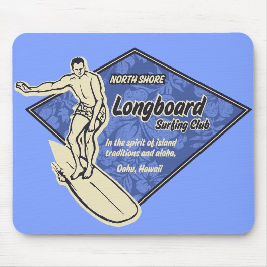 Het Surfen van de club Logo Mousepad Muismat (Voorkant)